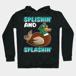 Splishin' and Splashin' Bath Cute Baby Duck Hoodie